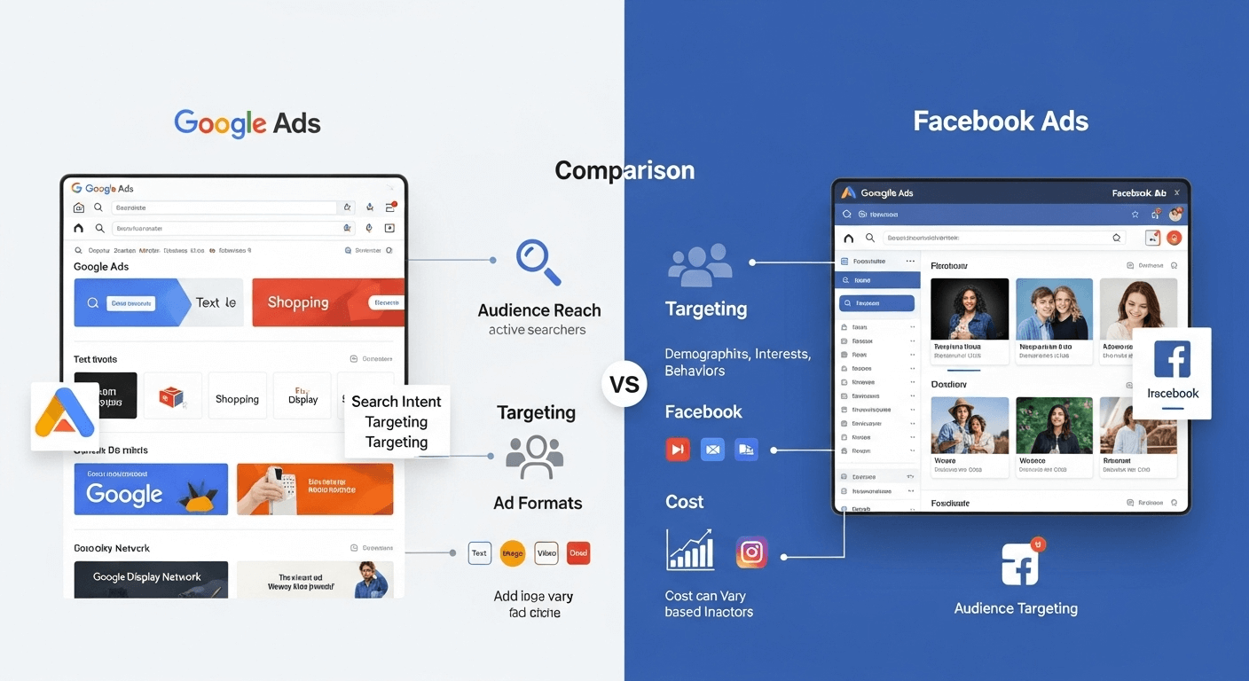 Google Ads Vs Facebook Ads: Qual É Melhor Para Seu Negócio? 2 Google Ads Vs Facebook Ads